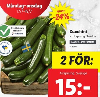 Lidl Zucchini erbjuda