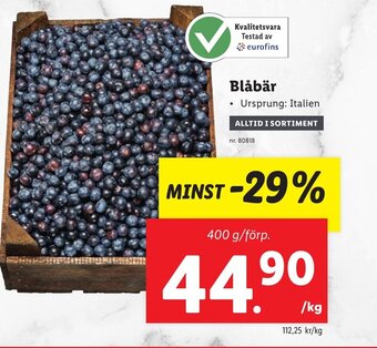 Lidl Blåbär erbjuda