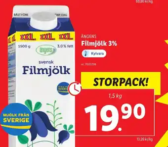 Lidl ängens Filmjölk 3% erbjuda