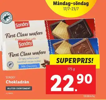 Lidl SONDEY Chokladrån erbjuda