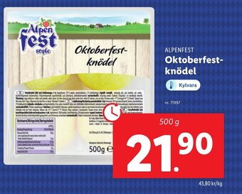 Lidl ALPENFEST Oktoberfest-knödel erbjuda