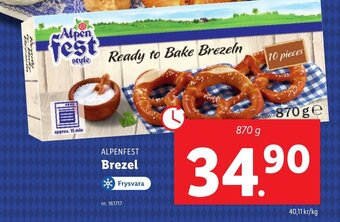 Lidl ALPENFEST Brezel erbjuda