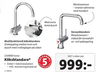 Lidl LIVARNO home Köksblandare* erbjuda