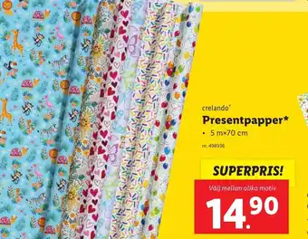 Lidl crelando Presentpapper erbjuda