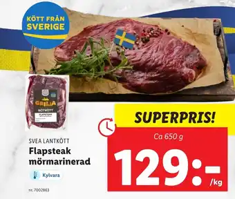 Lidl SVEA LANTKÖTT Flapsteak mörmarinerad erbjuda