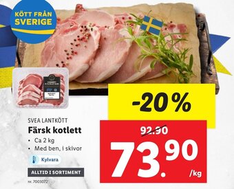 Lidl SVEA LANTKÖTT Färsk kotlett erbjuda
