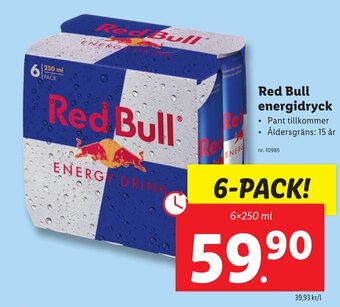 Lidl Red Bull energidryck erbjuda