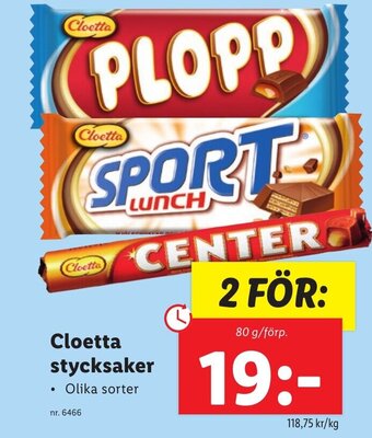 Lidl Cloetta stycksaker erbjuda
