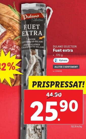 Lidl DULANO SELECTION Fuet extra erbjuda