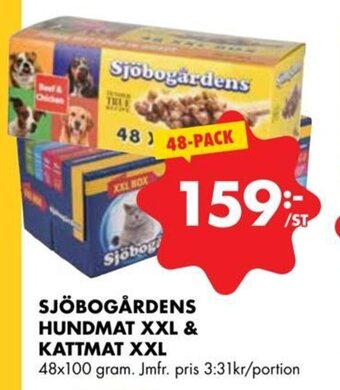 ÖoB SJÖBOGÅRDENS HUNDMAT XXL & KATTMAT XXL erbjuda