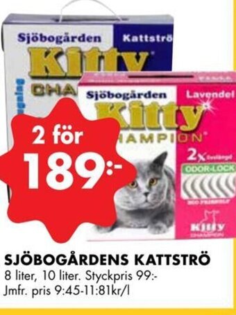 ÖoB SJÖBOGÅRDENS KATTSTRÖ erbjuda