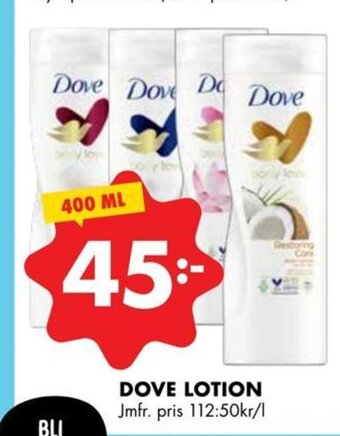 ÖoB DOVE LOTION erbjuda