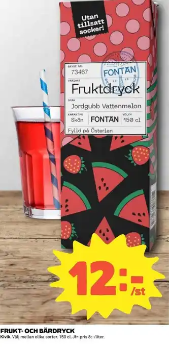 FRUKT- OCH BÄRDRYCK Kivik