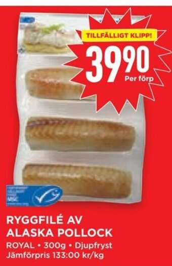 Willys Hemma RYGGFILÉ AV ALASKA POLLOCK ROYAL erbjuda