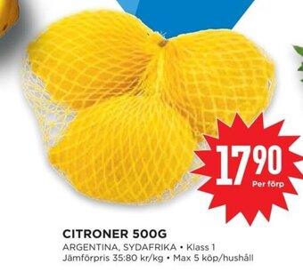 Willys Hemma CITRONER 500G erbjuda