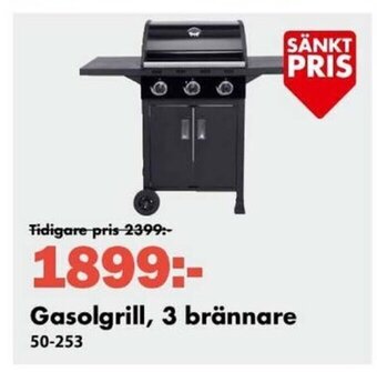 Biltema Gasolgrill, 3 brännare erbjuda