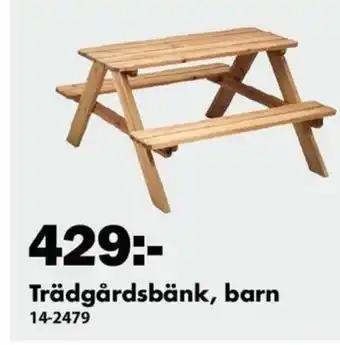 Biltema Trädgårdsbänk, barn erbjuda