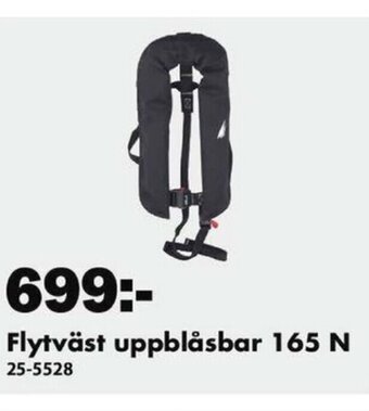 Biltema Flytväst uppblåsbar 165 N erbjuda