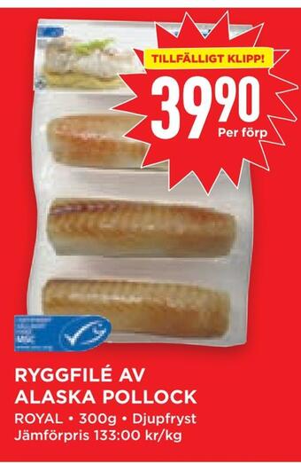 Willys Hemma Ryggfilé av alaska pollock erbjuda