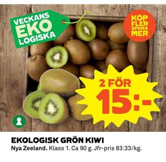 Coop Ekologisk grön kiwi erbjuda