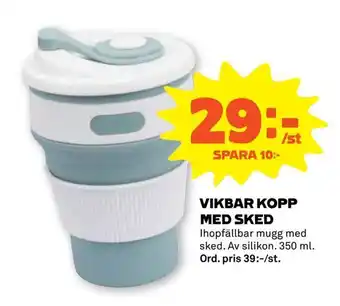 Vikbar kopp med sked