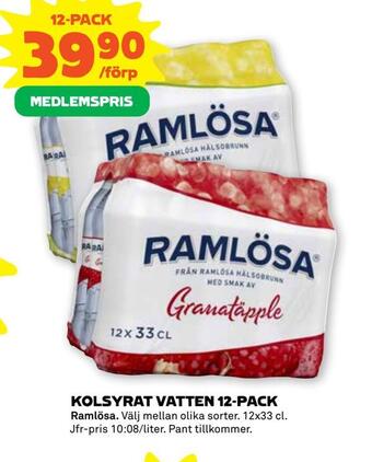 Stora Coop Kolsyrat vatten 12-pack erbjuda