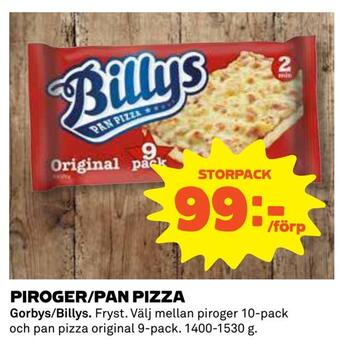 Coop Piroger/pan pizza erbjuda