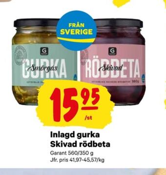 City Gross Garant grönt syltat erbjuda