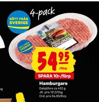 City Gross Dalsjöfors hamburgare erbjuda