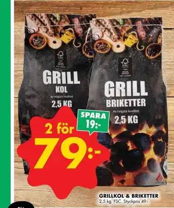 ÖoB Everyday bbq grillkol/briketter erbjuda