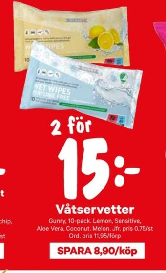 Gunry tvättservetter