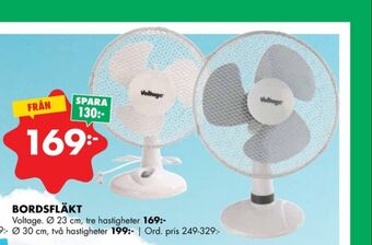 ÖoB Voltage bordsfläkt erbjuda