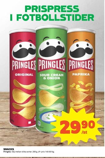 Coop Pringles chips erbjuda