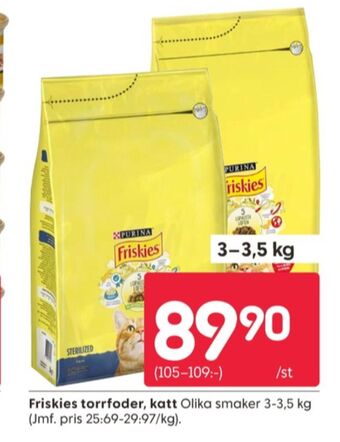 Rusta Friskies kattmat erbjuda