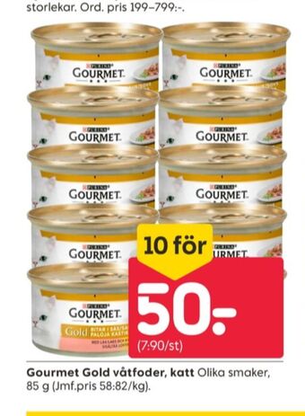 Rusta Gourmet gold kattmat erbjuda