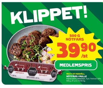 Stora Coop Johns selection nötfärs 20% erbjuda