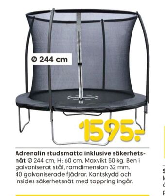 Rusta Adrenalin studsmatta/trampolin erbjuda