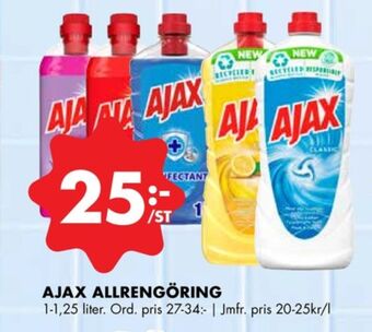 ÖoB Ajax rengöringsmedel erbjuda