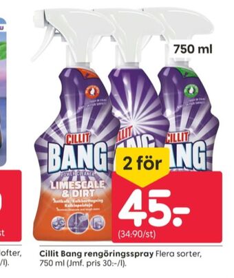 Rusta Cillit bang rengöringsmedel erbjuda
