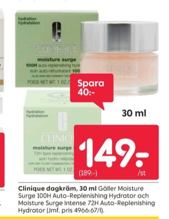 Rusta Clinique ansiktskräm erbjuda