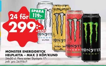 ÖoB Monster energidryck erbjuda