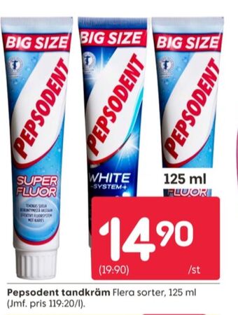 Rusta Pepsodent tandkräm erbjuda