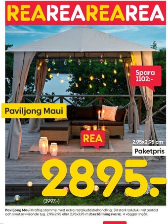 Rusta Dynor paviljong erbjuda