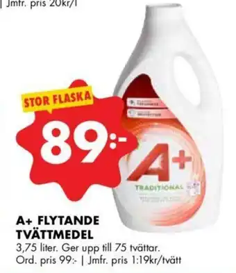 ÖoB A+ Flytande Tvättmedel 3,75 liter erbjuda