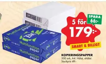 ÖoB Kopieringspapper 500 ark, A4 erbjuda