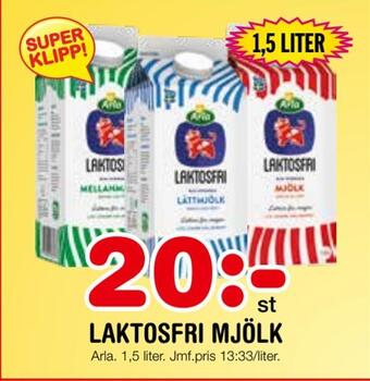Nya Pulsen Laktosfri mjölk erbjuda