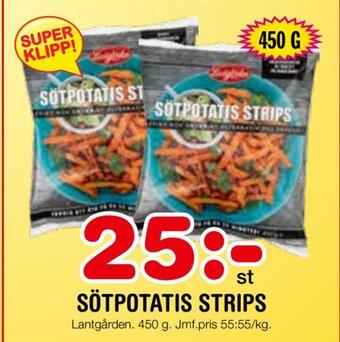 Nya Pulsen Sötpotatis strips erbjuda