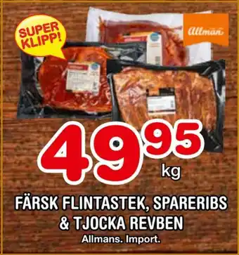 Nya Pulsen Färsk flintastek, spareribs & tjocka revben erbjuda