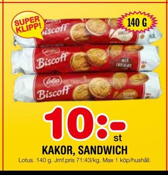 Nya Pulsen Kakor, sandwich erbjuda