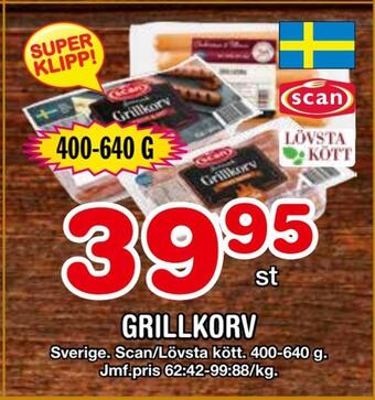 Nya Pulsen Grillkorv erbjuda